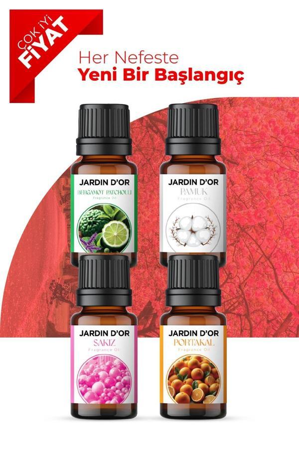 4'lü Set Esansiyel Uçucu Yağ Buhurdanlık Yağı Hava Nemlendirici Aroma Difüzörü Kokusu Esans 4x - Image 1