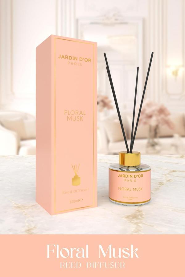 Floral Musk Lux Reed Diffuser 120 ml / Çubuklu Oda Kokusu - Image 1