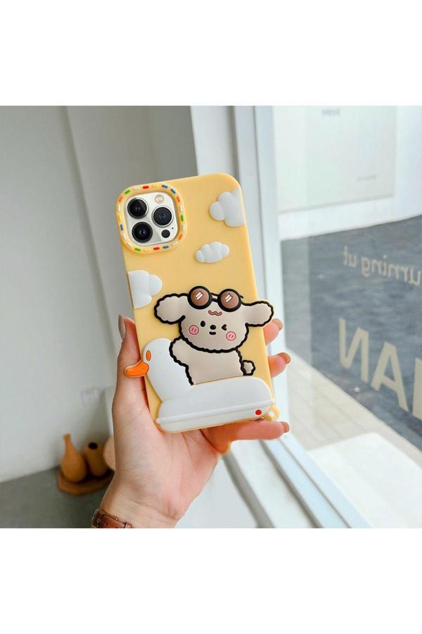 Pengraph Design For İdea İphone 13 Pro Max Premium Duck & Dog Tasarım Jel Silikon - Image 1