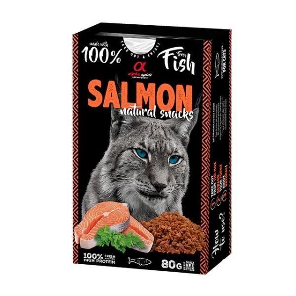 Alpha Spirit Natural Atıştırmalık Somon Balıklı Kedi Ödülü 80 Gr - Image 1