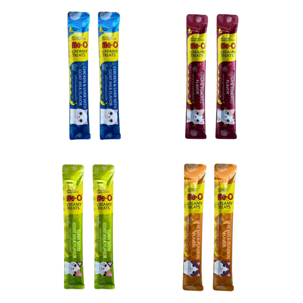Me-O Çifte Lezzet Karışık Sıvı Kedi Ödülü 15 Gr (8 Adet) - Image 1