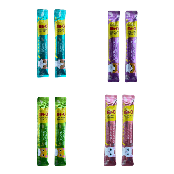 Me-O Balıklı Karışık Sıvı Kedi Ödülü 15 Gr (8 Adet) - Image 1