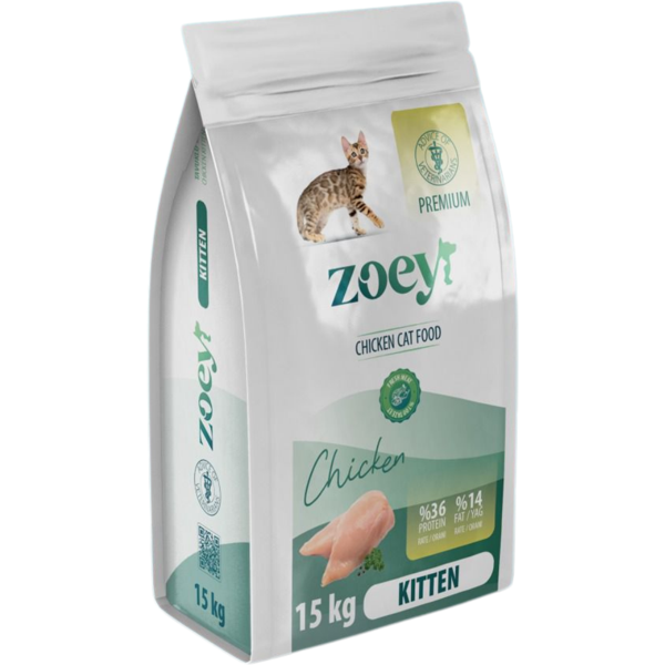 Zoey Tavuklu Yavru Kedi Maması 15 KG - Image 1