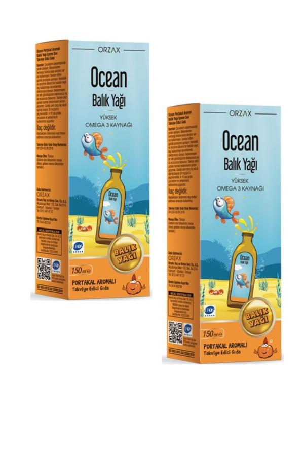 Ocean Portakal Aromalı Balık Yağı 150 ml x 2 Adet - Image 1