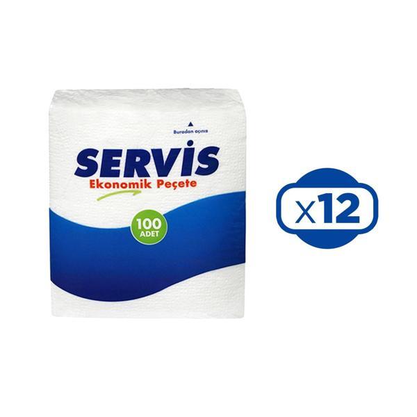 Servis Peçete 100 lü x 12 Adet - Image 1
