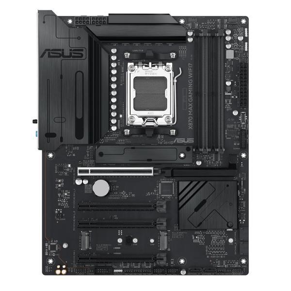 ASUS X870 MAX GAMING WIFI7 AMD X870 AM5 DDR5 8000 HDMI 2xUSB4 3x M2 USB3.2 WiFi 7 + BT AURA RGB 5Gbit LAN ATX 12+2+1 Güç Aşamaları, Çift USB4, 3xM.2 s - Image 1