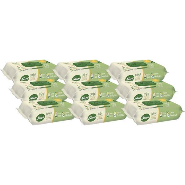 Sleepy Islak Mendil Doğal Organik Pamuklu 50 Yaprak (9 Lu Set) - Image 1