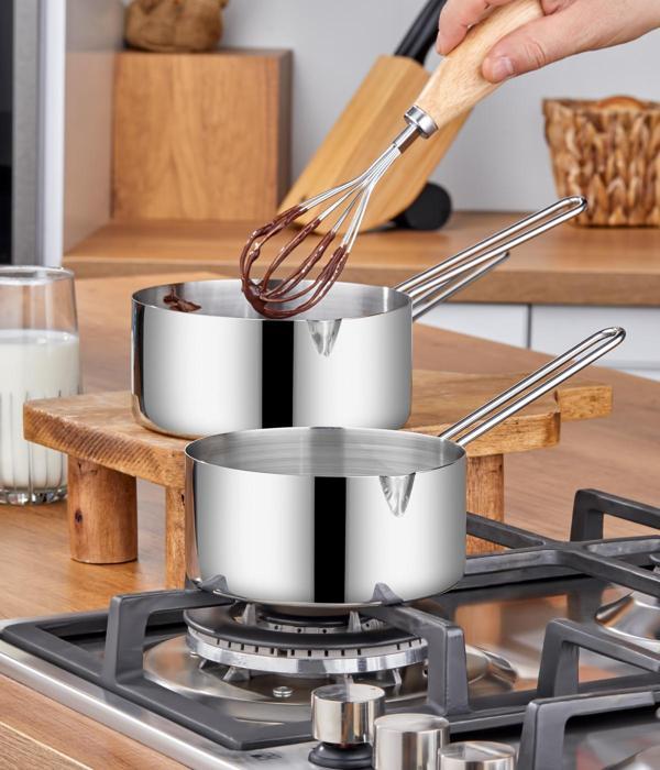 Çelik 2 li Kaçerola Sosluk Sütlük 14cm-16cm - Image 1