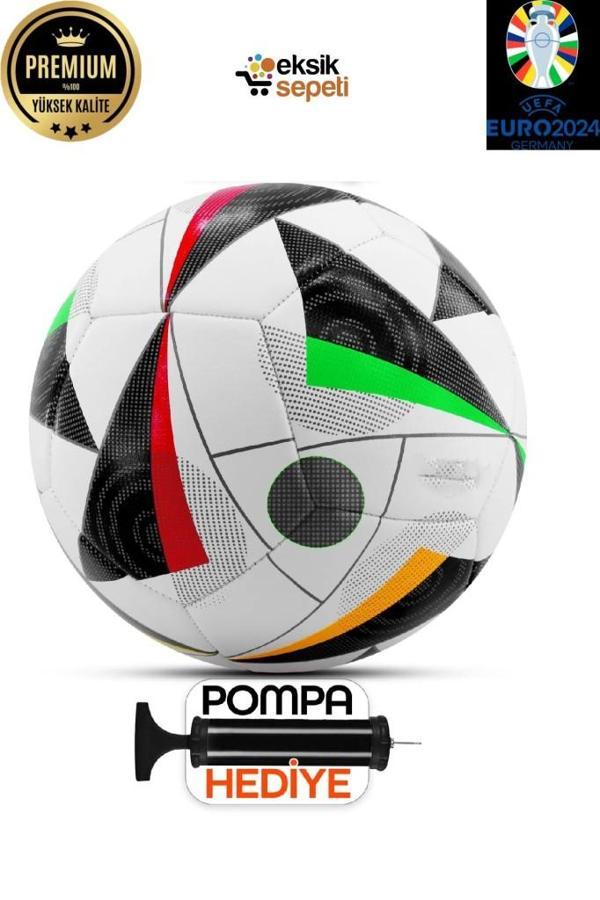Euro2024 Tasarım Futbol Topu 4 Astarlı No:5 480 Gr + Pompa Hediyeli X516 - Image 1