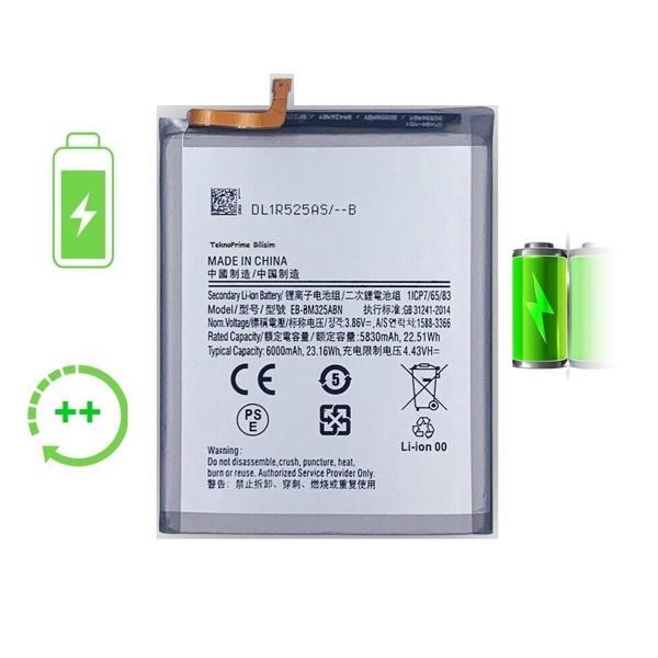  Samsung Galaxy M32 M325F ile Uyumlu Güclendirilmis İthal Pil Batarya - Image 1