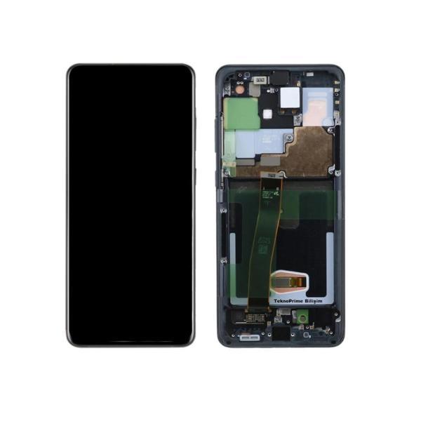 Samsung Galaxy S20 Ultra ile Uyumlu Oled Ekran Dokunmatik SM-G988B Siyah - Image 1