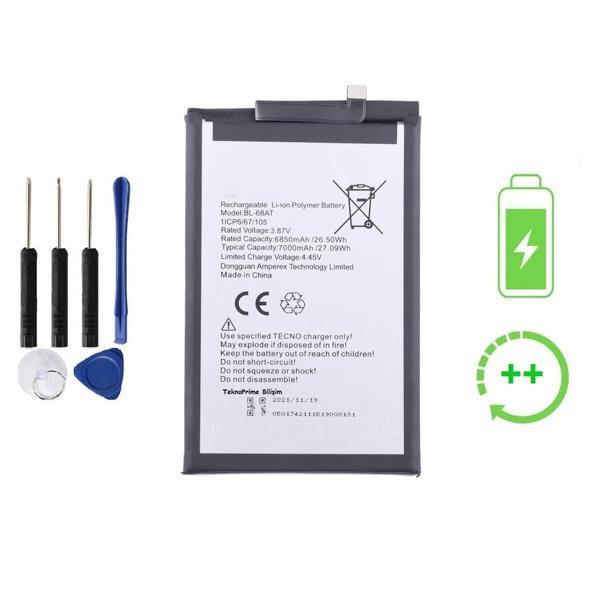  Tecno Pova 3 ile Uyumlu  Güclendirilmis İthal Pil Batarya  BL-68AT - Image 1