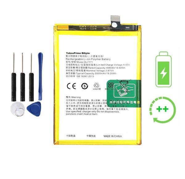 Realme C25Y İle Uyumlu Güçlendirilmiş İthal Pil Batarya BLP771 - Image 1