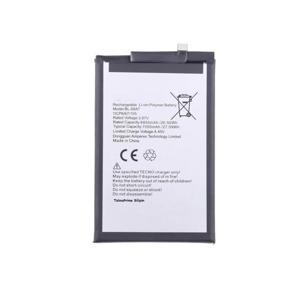 Tecno Pova 3 ile Uyumlu İthal Pil Batarya LF7 BL-68AT - Image 1