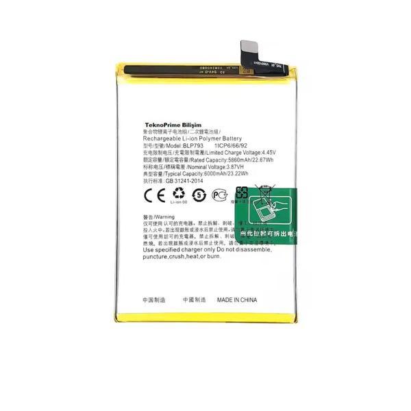 Realme C25 İle Uyumlu İthal Pil Batarya BLP793 - Image 1