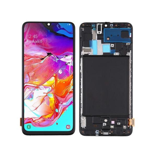 Samsung Galaxy A70 A705F ile Uyumlu Oled Ekran Dokunmatik Çıtalı Tam Ekran - Image 1