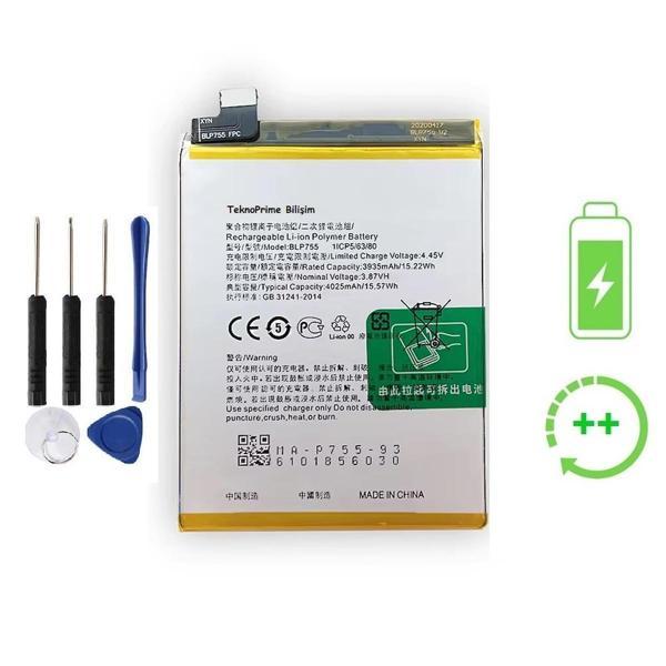 Oppo Reno 3 İle Uyumlu  Güclendirilmis İthal Pil Batarya BLP755 - Image 1
