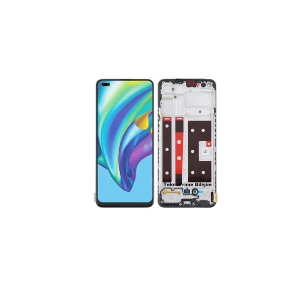 Oppo Reno 4 Lite ile Uyumlu Oled Ekran Dokunmatik Cph2125 Çıtalı (Parmak İzi Okur) - Image 1