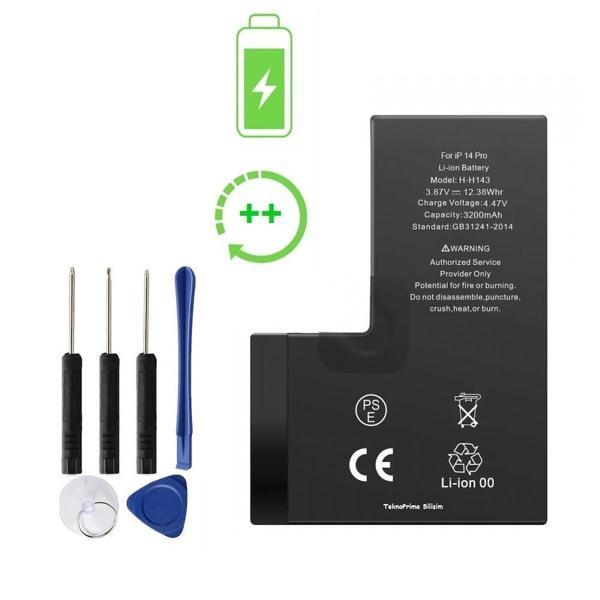 İphone 14 Pro İle Uyumlu Güclendirilmis İthal Pil Batarya - Image 1