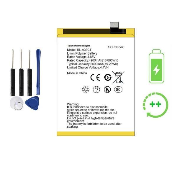 General Mobile Gm 22 Plus İle Uyumlu Güçlendirilmiş İthal Pil Batarya Bl-a33ct - Image 1