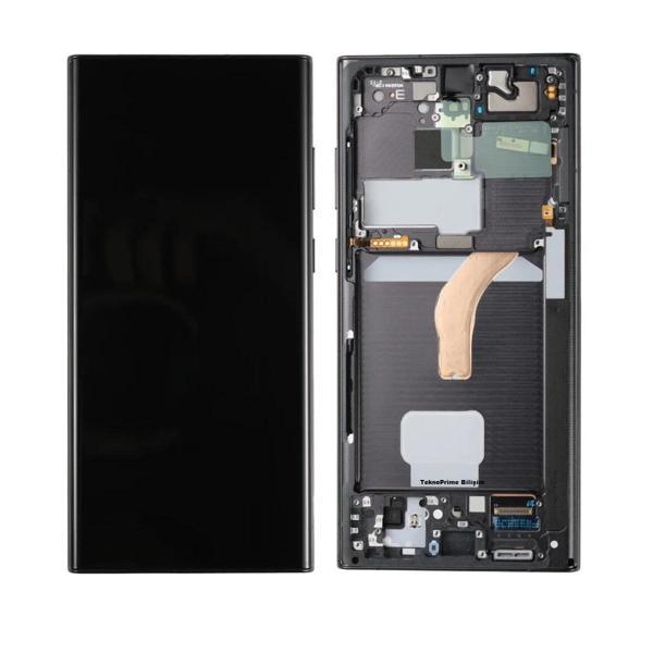 Samsung Galaxy S22 Ultra ile Uyumlu Oled Ekran Dokunmatik SM-S908E Siyah - Image 1