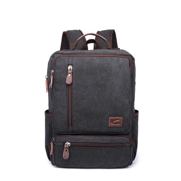 C-Active Kanvas Kumaş Büyük Boy Sırt Çantası 1260 Siyah - Image 1