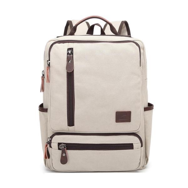 C-Active Kanvas Kumaş Büyük Boy Sırt Çantası 1260 Bej - Image 1