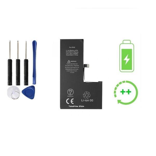 İphone XS İle Uyumlu Güclendirilmis İthal Pil Batarya - Image 1