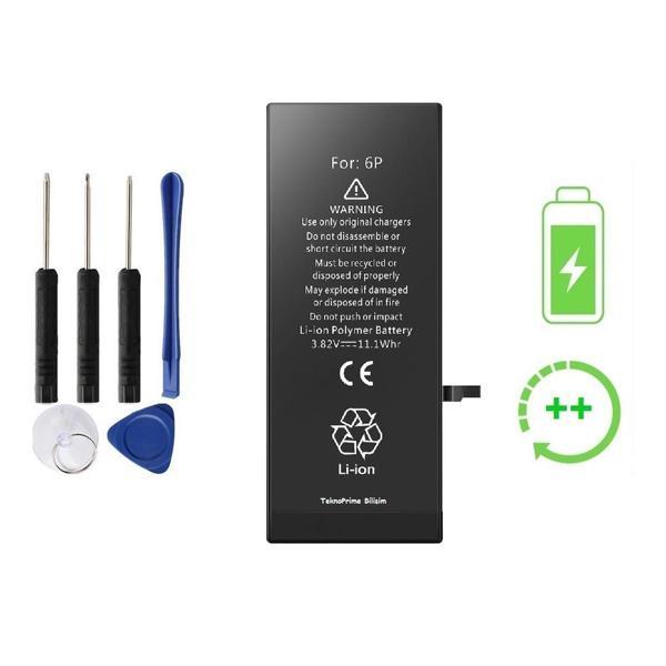 İphone 6 Plus İle Uyumlu  Güclendirilmis İthal Pil Batarya - Image 1