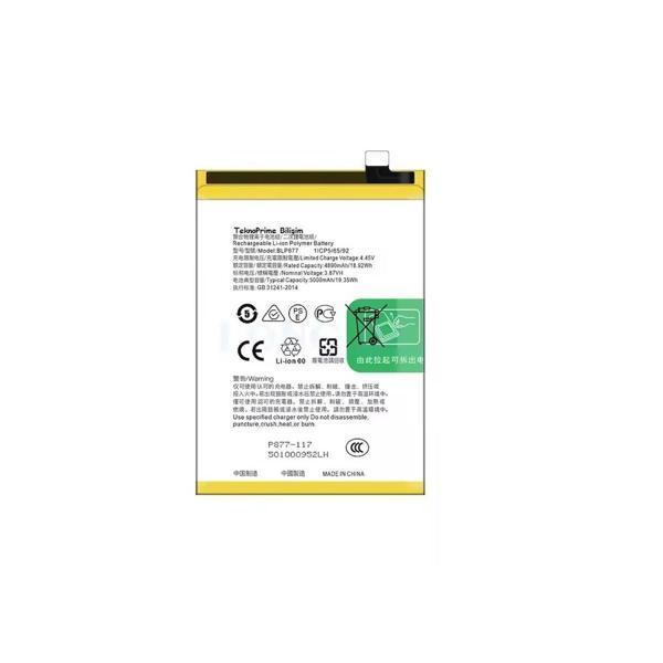 Realme C30 İle Uyumlu İthal Pil Batarya BLP877 - Image 1