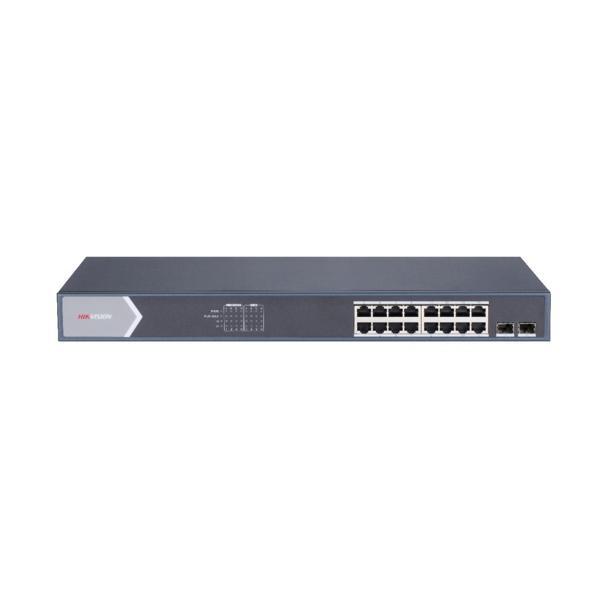 Hikvision DS-3E0518P-E/M 16 Port 2 Port SFP Uplink Rackmount Poe Switch Yönetilemez - Image 1