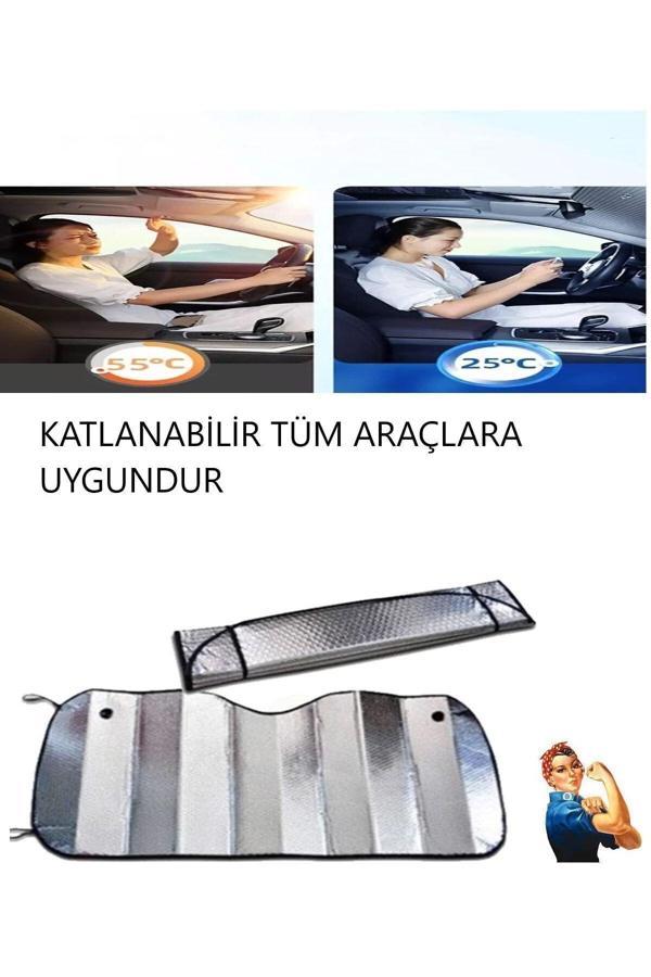 Baffhome Katlanabilir Dışı Metalize Arası Köpüklü Araba Güneşliği - Image 1