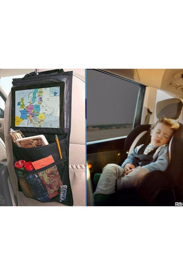 Baffhome Araba Arka Koltuk Tablet Tutucu Ve Yan Cam Güneşliği Ikili Paket - Image 1