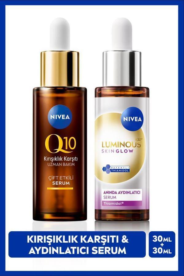 Luminous630 Skin Glow Anında Aydınlatıcı Cilt Bakım Serumu 30ml ve Q10 Kırışıklık Karşıtı Serum 30ml - Image 1