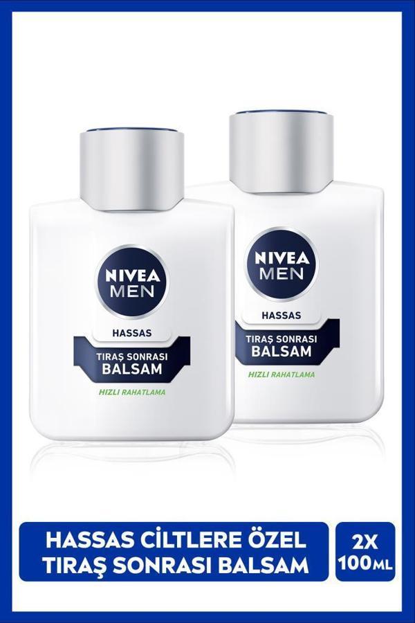 MEN Erkek Hassas Cilt Tıraş Sonrası Balsam 100ml, Alkolsüz, Tahriş ve Kızarıklık Karşıtı, X2 Adet - Image 1