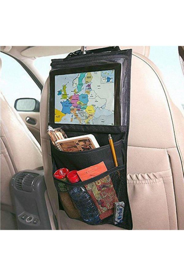 Baffhome Araba Oto Araç Içi Koltuk Arkası Eşya Düzenleyici Organizer Tablet Telefon Tutucu Koltuk Koruyucu - Image 1