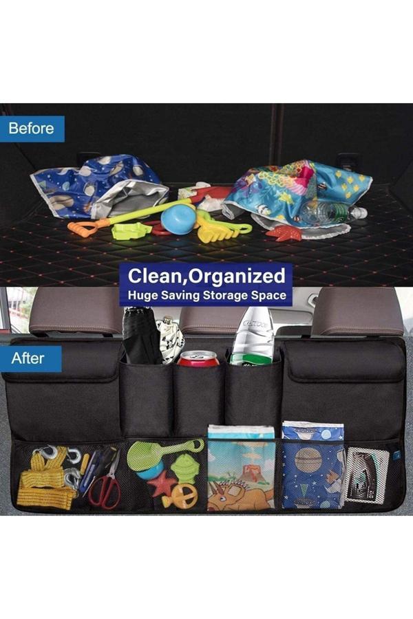 Baffhome Oto Araç Içi Bagaj Düzenleyici 8 Cepli Model Organizer - Image 1