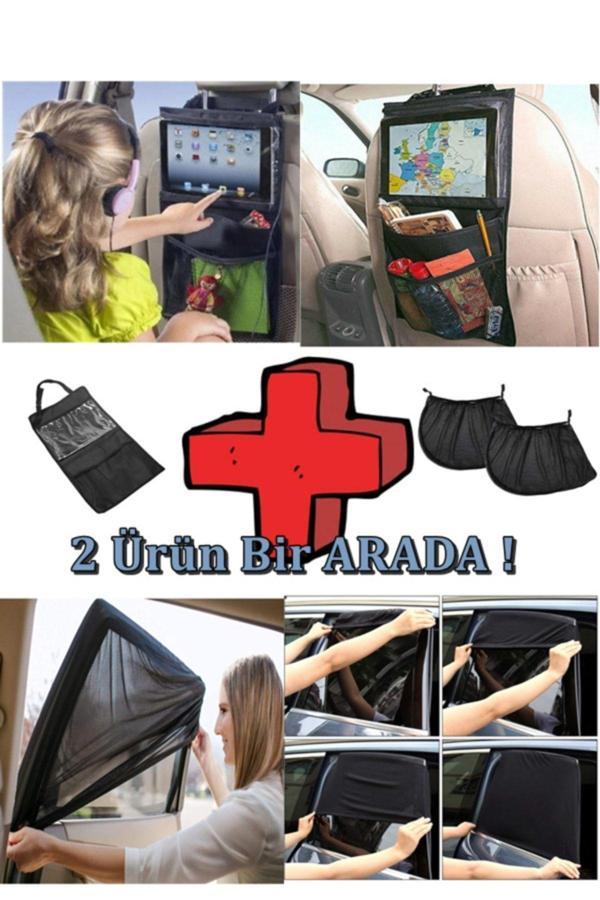 Baffhome Araç Tablet Tutucu Ve Araba Yan Cam Güneşlik Araç Oto Sineklik 2 Ürün Birden - Image 1