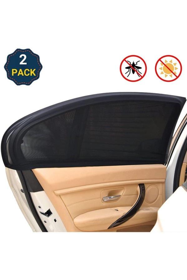 Baffhome Araç Yan Cam Güneşlik 2 Adet Oto Güneşlik Perde Araba Yan Cam Perdesi Araç Güneşlik Seyahat Sineklik - Image 1