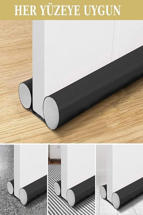 Baffhome Çift Taraflı Kapı Altı Rüzgar Önleyici Isı Yalıtım Süngeri Rüzgarlık - Image 1