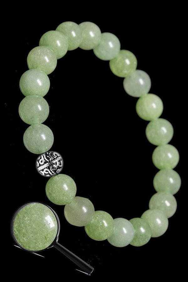 Sertifikalı Doğal Yeşil Kuvars Taşı Bileklik (gümüş Aparatlı) - Image 1