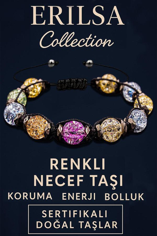 Sertifikalı Terahertz & Renkli Necef Taşı Bileklik – Canlılık, Uyum ve Enerji Koruması - Image 1