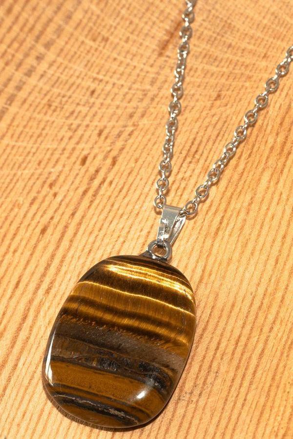 Sertifikalı Aaa+ Ham Kaplan Gözü Taşı Kolye - Image 1