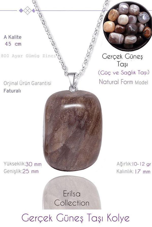 Sertifikalı Tımbıl Model Gerçek Güneş Taşı Kolye - Image 1