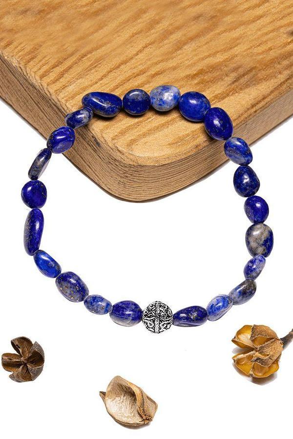 Sertifikalı Amorf Kesim Aaa+ Lapis Lazuli Taşı Bileklik - Afganistan - Image 1