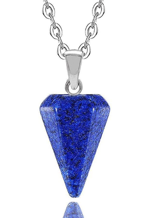 Sertifikalı Doğal Lapis Lazuli Taşı Doğal Taş Pandül Kolye - Image 1