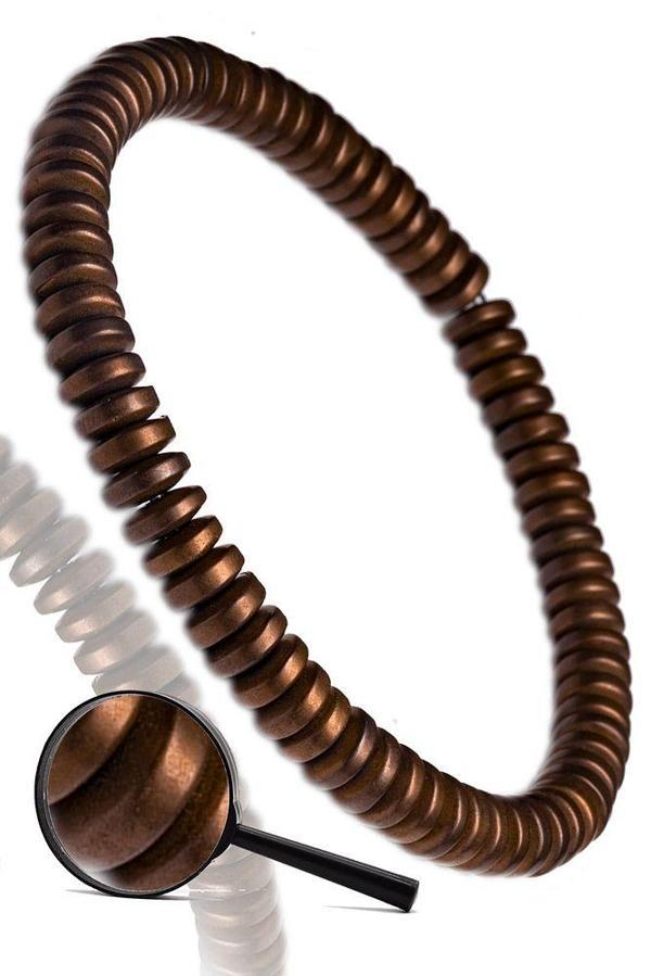 Sertifikalı Rose Aaa+ Rondela Hematit Taşı Bileklik - Kararmaz - Image 1