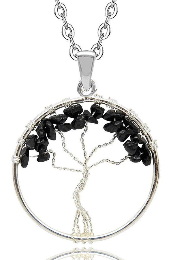Sertifikalı Siyah Turmalin Hayat Ağacı Kolye - Image 1