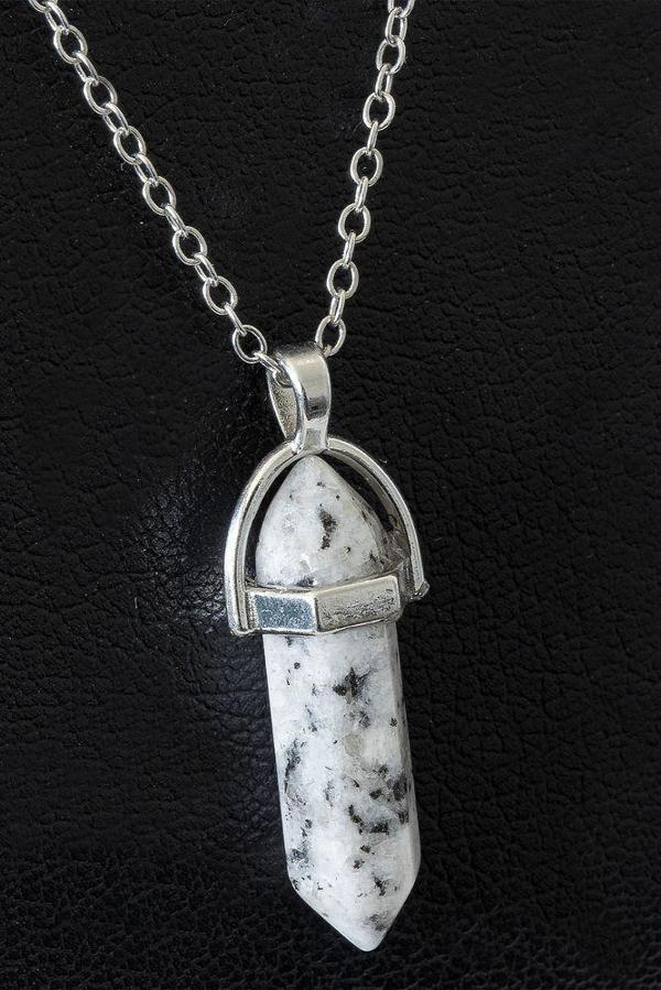 Sertifikalı Çivi Model Ay Taşı Kolye - Image 1