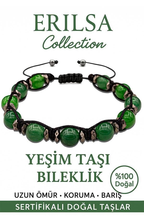 Sertifikalı Terahertz & Fasetli Yeşim Taşı Bileklik – Huzur ve Koruyucu Enerji - Image 1